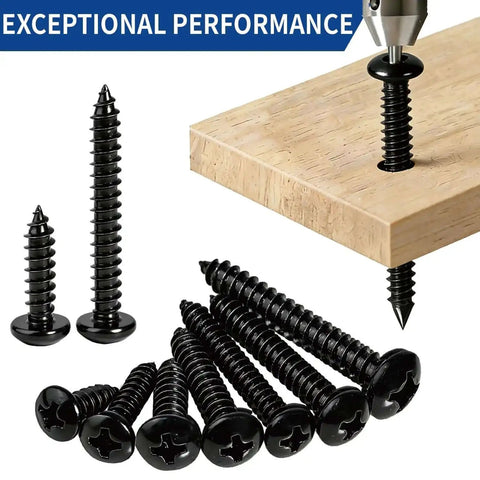 600 Piece Stainless Steel Wood And Sheet Metal Screws Set With 18 Sizes Self Tapping Phillips Pan Head Coarse Thread installation