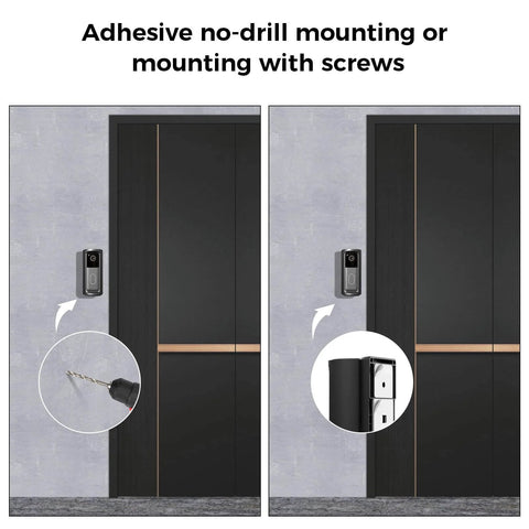 Adjustable 360 Degree No Drill Doorbell Mount For Blink Doorbell 2025 Model Adhesive Wall Bracket Holder Anti Theft Security Mount