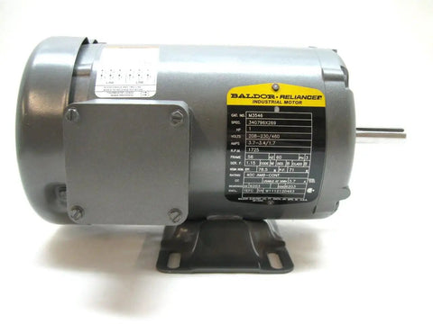 1 HP 3-Phase Electric Motor 1725 RPM TEFC 56 Frame 60 Hz Industrial AC Unit N-F1 Rotation side view