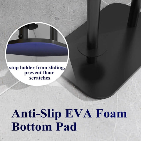 Anti-slip base detail of Free Standing Toilet Paper Holder Stand With Rustproof Metal Construction For Four Rolls