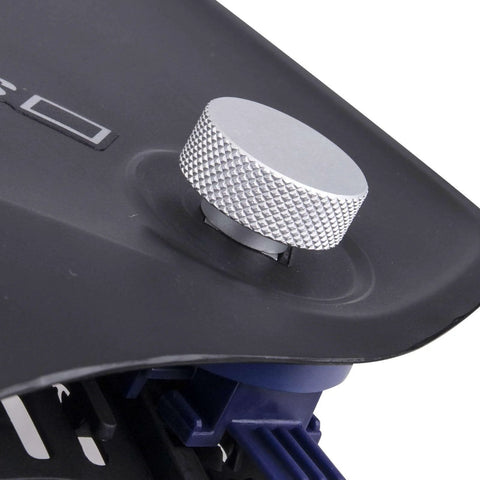 Close-up of knurled aluminum welding helmet fasteners replacement headgear pair for pipeliner style flip hood.