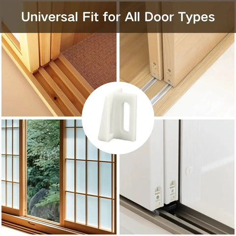 16 Piece Pocket Door Bottom Guides Set For Sliding Doors Universal Fit Interior Doors Jamb Mounted Aluminum Track System