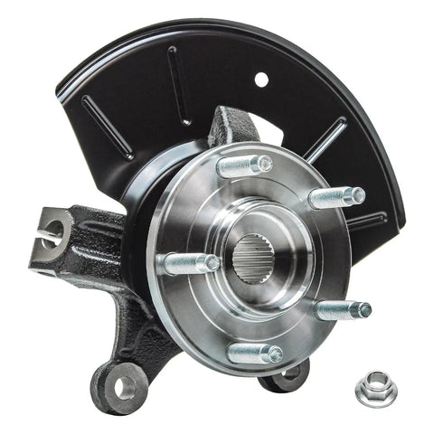 Front Right Steering Knuckle And Wheel Bearing Hub Assembly Replacement For Ford Escape 2005-2012, Mercury Mariner 2005-2011, And Mazda Tribute 2005-2011, Passenger Side Knuckle With Wheel Hub, Drop-In, OEM Grade