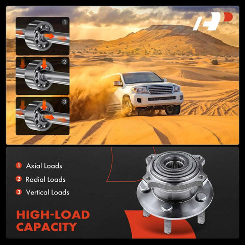 Rear Wheel Bearing And Hub Assembly For 5 Lug Vehicles Compatible With Chrysler 300 2005 2009 Dodge Charger 2006 2009 Magnum 2005 2008 With 27 Spline Shaft Beefed Up Load Capacity Ball Or Roller Bearing