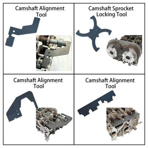 Gearhead Grade Camshaft Timing Tool Kit For Ford EcoBoost 1.5T 1.6T 2.0T 2.3T And Jaguar Land Rover Evoque 2.0T Crankshaft Alignment Locking Tool With Precision Pins, Volvo EcoBoost Compatible tools images.