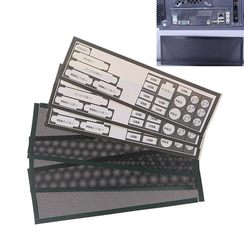 Backplate Filter Cover For PC Case Rear Panel 5.8 By 17 CM IO Shield For Motherboard Mesh Cooling Fans Accessory