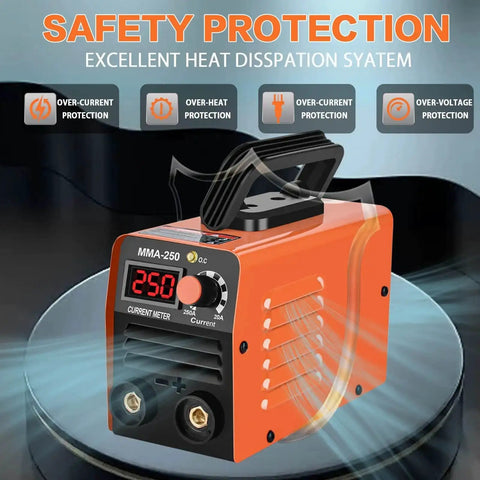 Mini Stick Welder 110V 250A Portable MMA Welding Machine For Beginners With Hot Start Arc Force Anti Stick IGBT Inverter