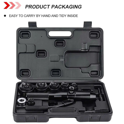 Hydraulic Hole Punch Kit With 6 Dies For Sheet Metal No Fuss Heavy Duty Puncher Lightweight Aluminum Alloy 66KN Pressing Force Case Opened