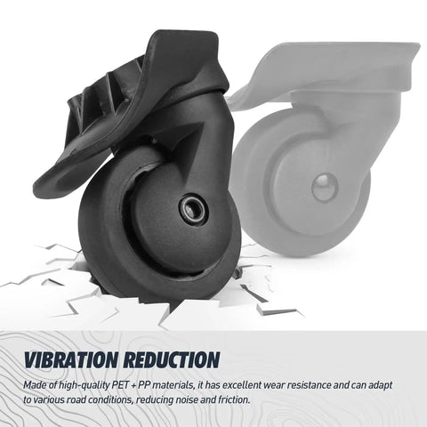 1 Pair Luggage Replacement Swivel Caster Wheels With 360-Degree Rubber Trolley Wheel Kit for Suitcase Repair and Travel close-up