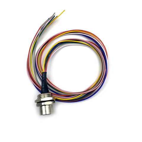 M12 8 Pin A Code Female Connector Cable Plug And Play Ready IP67 Waterproof Back Mount Unshielded Aviation Socket