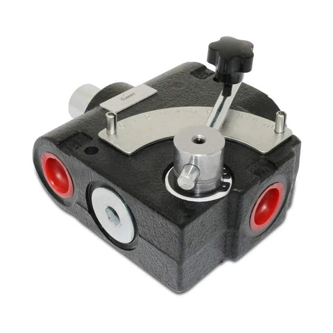 Adjustable Hydraulic Flow Control Valve with knob, visible ports, for 0-30 GPM, 3/4 NPT, Summit Hydraulics Quality for DIYers and Pros