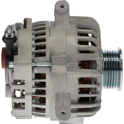 Side view of Beefed Up Alternator For Ford Expedition And Lincoln Navigator 5.4L 4.6L V8 2003 2004 Plug And Play Replacement