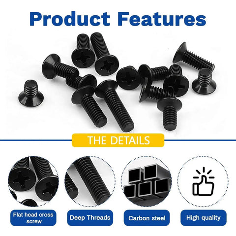 Massive M3 And M4 Countersunk Screws Kit For DIY Projects And Electronics Includes 430 Piece Assortment