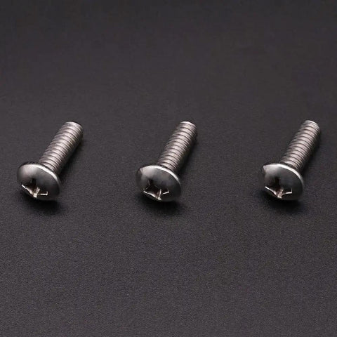 Heavy Duty Stainless Steel 10-32 x 3/4 Inch Phillips Pan Head Machine Screws Full Thread UNF 304/18-8, three pieces.
