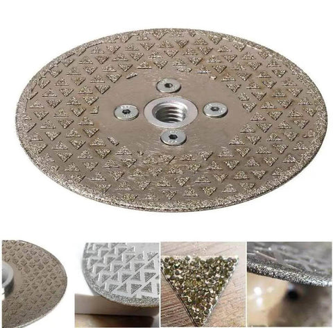 Grinding Wheel Cutting Disc For Porcelain Tile Granite Marble Diamond Coated Wet Or Dry Cutting with close-up details