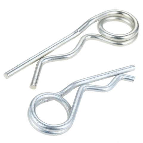Beefed Up Heavy Duty Steel Double Coil R Clip Hair Pins Set For Trailers Trucks Boats Strollers And Cargo Gear Retaining Cotter Pins