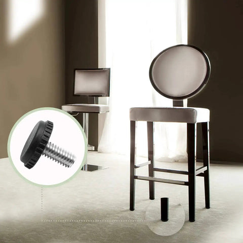 Beefy Stainless Steel Furniture Leveling Feet 5/16-18 Thread Adjustable Outdoor Levelers for chair legs in room