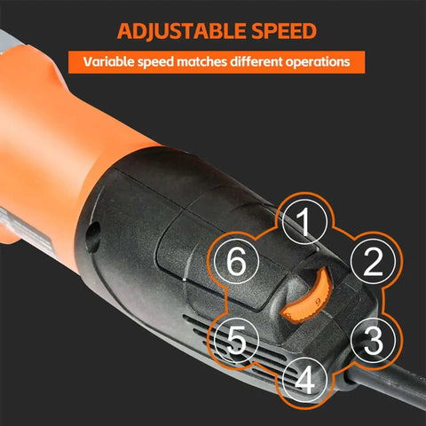 Close-up of Beast Mode Pipe Polisher And Belt Sander For Stainless Steel Round Tubes 110V 800W Motor variable speed control