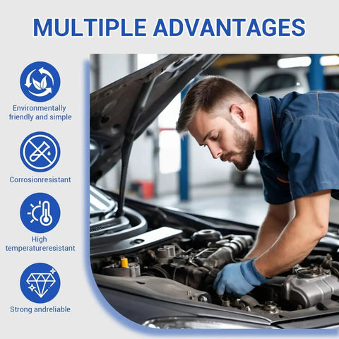 Mechanic using Nylon Universal Cable Tie Buckle Kit With Button Design And Flush Cutter 261 Piece Zip Ties on car engine