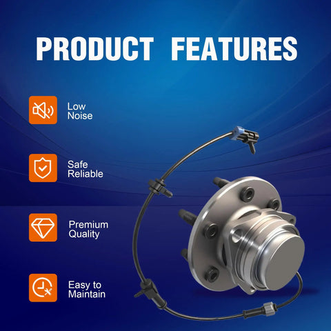 Front Wheel Hub Bearing Assembly Fits 1999 To 2004 Silverado 1500, 2000 To 2006 Tahoe, Suburban 1500 highlighted on blue background
