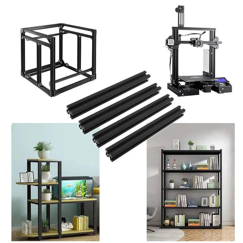 3030 Aluminum Extrusion T Slot Black 800mm 4 Pack European Standard 30x30 Aluminum Profile For DIY CNC Robotics Frames