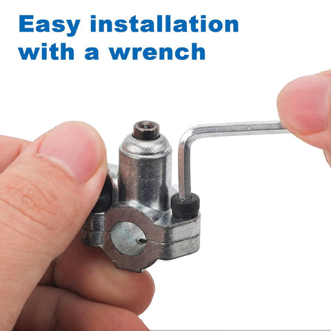 BPV-31 piercing valve; metal refrigerator line tap valve being installed with an L-shaped hex key.
