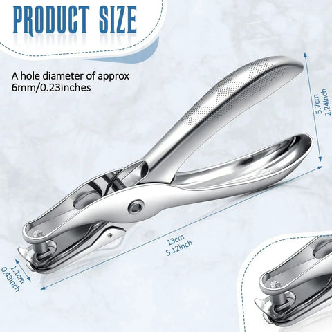 Set Of 36 Circle Hole Punches, durable handheld paper puncher with 6mm diameter, 5-sheet capacity, for DIY crafts and office use