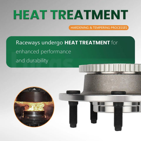 Front Wheel Hub Bearing Pair For Dodge Ram 1500 2000 2001 2WD 5 Lug with ABS RWD heat treatment process