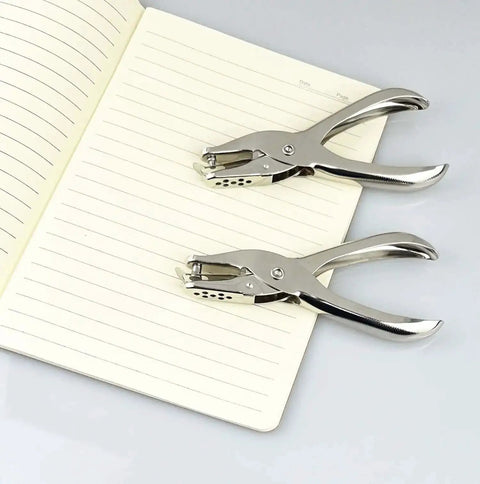 2 Pack Mini Hole Punches 1 Eighth Inch And 1 Quarter Inch Handheld Circular Paper Punch on notebook