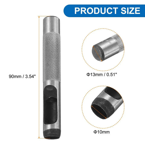 Leather Round Hole Punch 10mm Hollow Cutter For Belts And DIY Leather Craft And High Carbon Steel Circle Punch Tool Durable 90mm
