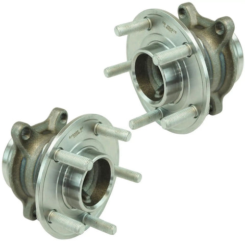 Rear Left And Right Wheel Bearing And Hub Assembly Set For Ford Focus 2013 Through 2018 2 Piece Without Active Park Assist Fits SE ST S