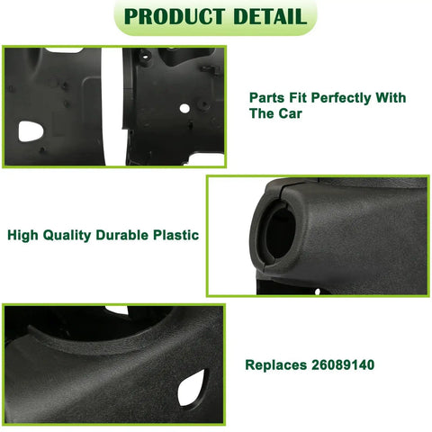 Upper and Lower Steering Column Trim Cover Kit for 2003-2007 Silverado Suburban showing durable plastic details