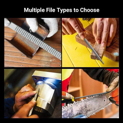 Six Piece 140mm Mini Metal Rasp Needle File Set For Wood Carving And Metal Work Includes Durable Steel Hand Files For Detailed Filing Shaping And Finishing In Woodworking Projects.