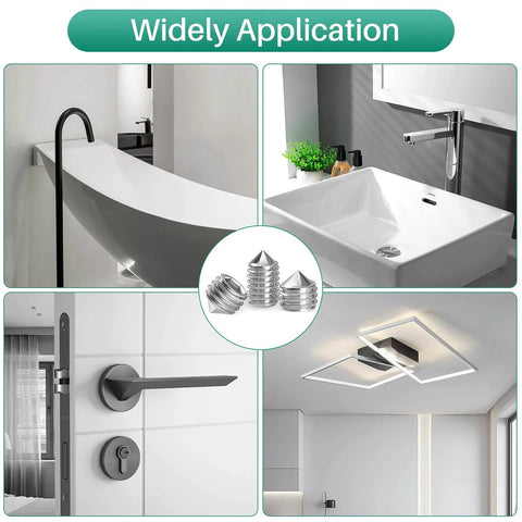 Widely used stainless steel cone point set screws kit in bathroom and kitchen applications