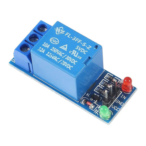 Five Volt One Channel Relay Module With Opto Isolation And High Low Level Trigger for Arduino and Raspberry Pi projects