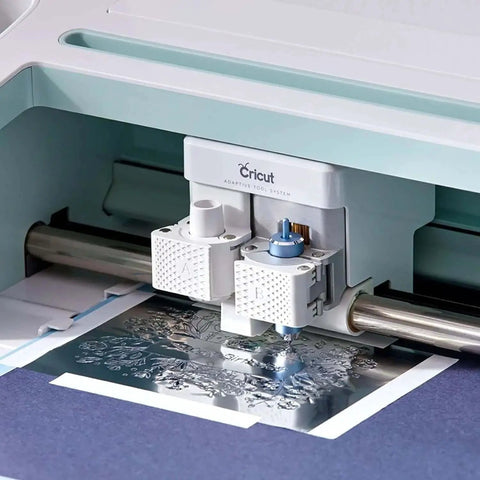 Cricut machine using Shine Your Diy Cards And Invitations With A Foil Transfer Kit That Includes 12 Foil Sheets 3 In 1 Tool Set.