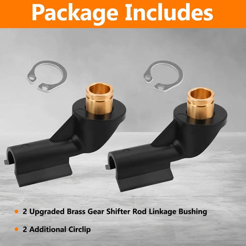 2Pcs Upgraded Brass ATV Gear Shifter Rod Snap Linkage Bushing For Polaris Sportsman package with two bushings and circlips