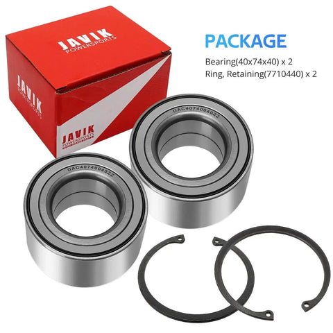 Heavy Duty Rear Wheel Bearings For Polaris ATVs And UTVs 40X74X40 Set packaged with retaining rings