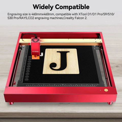 Honeycomb Laser Bed 500x500mm For XTool D1 D1 Pro S9 S10 S30 Pro And RAY5 Engravers with wooden engraving in progress