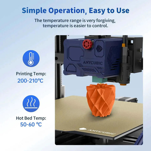 3D printer using PLA 3D Printer Filament 1.75mm 1Kg Spool in Vibrant Orange, with precise 0.02mm accuracy, for consistent prints
