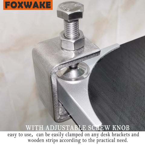 Stainless steel mini C-clamp for desk mounting, 1-inch jaw, Foxwake brand, 6-pack