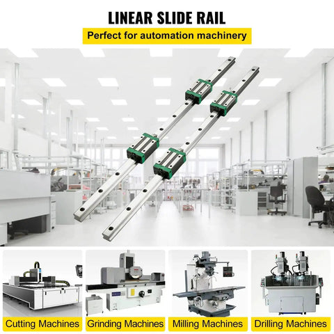 Two Piece Linear Rail Kit With Rails And HSR20 Bearing Blocks for DIY CNC routers and mills in industrial setting