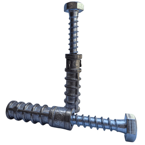 Heavy Duty Zinc Alloy Lag Shield Anchors With Three Inch Lag Bolts Three Eighths Inch By Two And A Half Inch Two Pack For Concrete Brick Block And Stone Masonry Quick Set Expansion Anchors For Secure Mounts