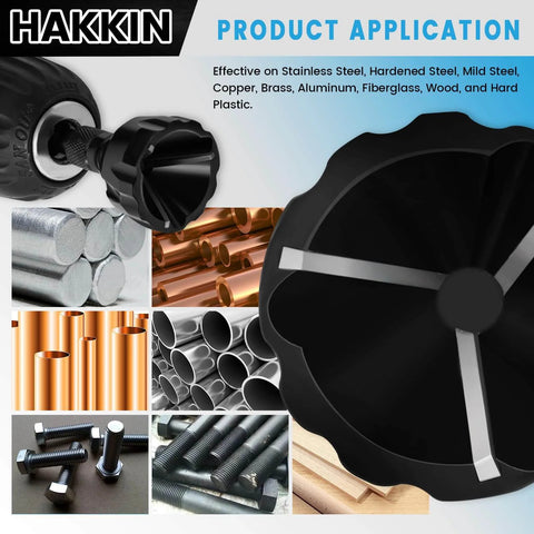 Two Piece Tungsten Carbide Deburring Chamfer Drill Bit Set For Damaged Metal Screws Bolts And Fasteners, Quick Release Hex Shank