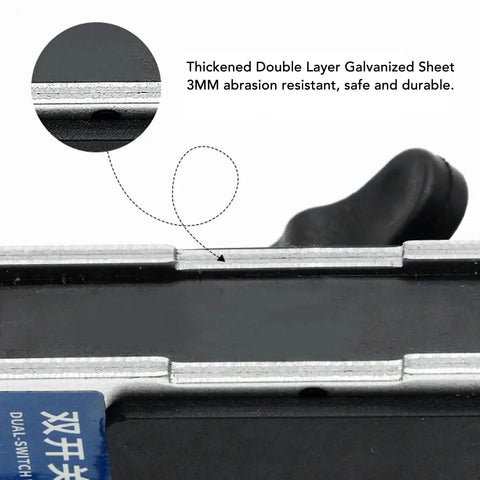 Close-up view of Two Pack Welding Magnets 28kg Magnetic Holder Set With On Off Switch, showing thick galvanized sheet and durable design.