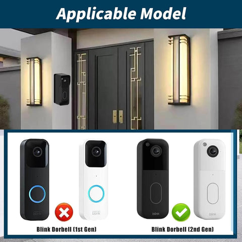 No Drill Doorbell Mount For Second Gen Video Doorbell Easy Install Adjustable 0 To 45 Degree Corner Mount Bracket Cover Holder
