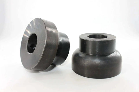 Anti Rust Standard Tank Bead Roller Dies Set For Automotive Sheet Metal 22mm Shaft Compatible, shown in black steel.