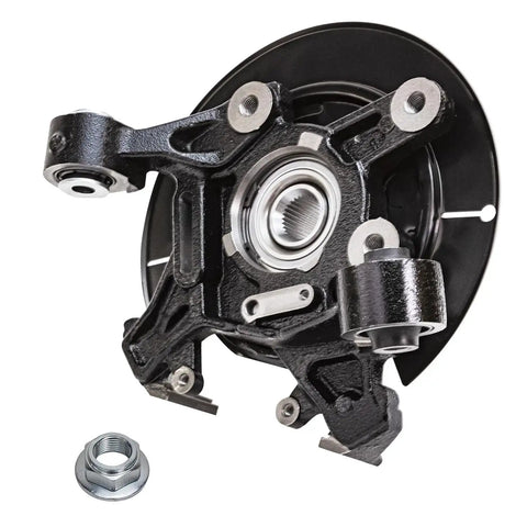 Two Piece Kit Rear Steering Knuckles With Wheel Bearing Hubs For 2006 2010 Ford Explorer Mercury Mountaineer And 2007 2008 2009 Explorer Sport Trac Replacement, black