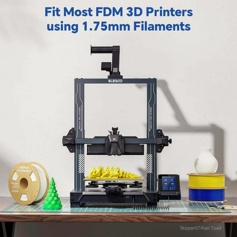 PLA 1.75mm Filament For 3D Printing With High Dimensional Accuracy Plus Or Minus 0.02mm, Neatly Wound Vacuum Pack 2kg Black