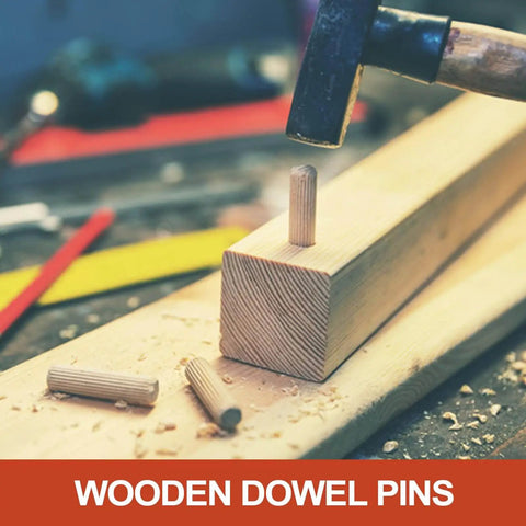 Wood Dowel Pins 6mm By 20mm One Quarter Inch By Three Quarter Inch Straight Fluted Dowels For Crafts And Furniture Making